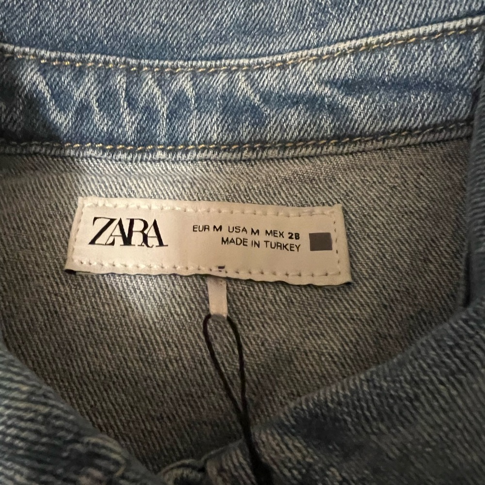 Zara Fitted mini dress denim NWT brand new - Picture 5 of 5